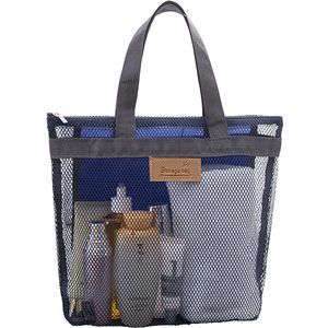 Mesh Shower Bag With Zipper, 11.8x9.8inches Small Pool & Gym Bag, Camping🙈